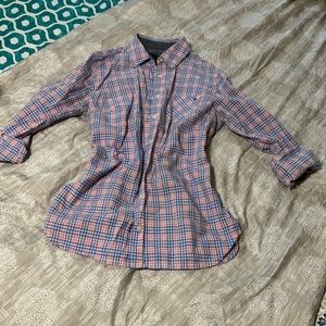 Long sleeve button up, fun pattern